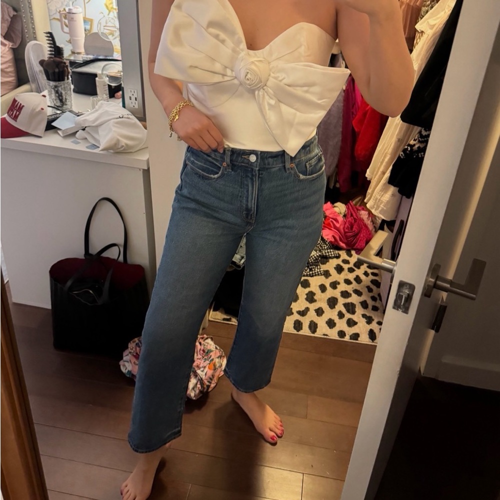 LOFT Midwash Blue Straight-Leg Jeans